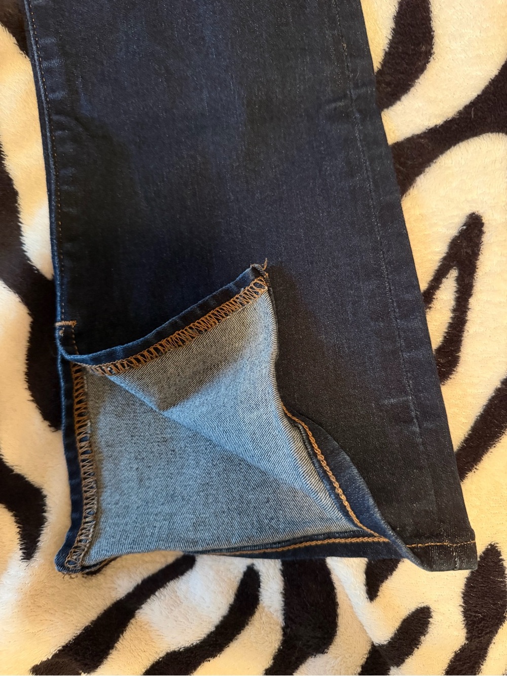 Express Dark Blue Wide-Leg Stretch Jeans - Picture 3 of 8